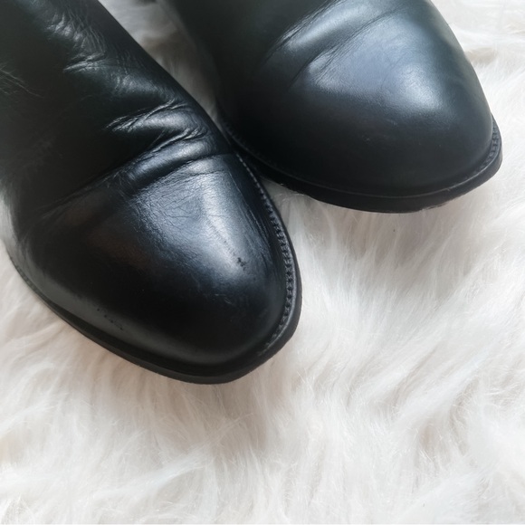 Aquatalia Waterproof Black Leather Chelsea Booties 8 Low Stack Heel - Picture 7 of 9